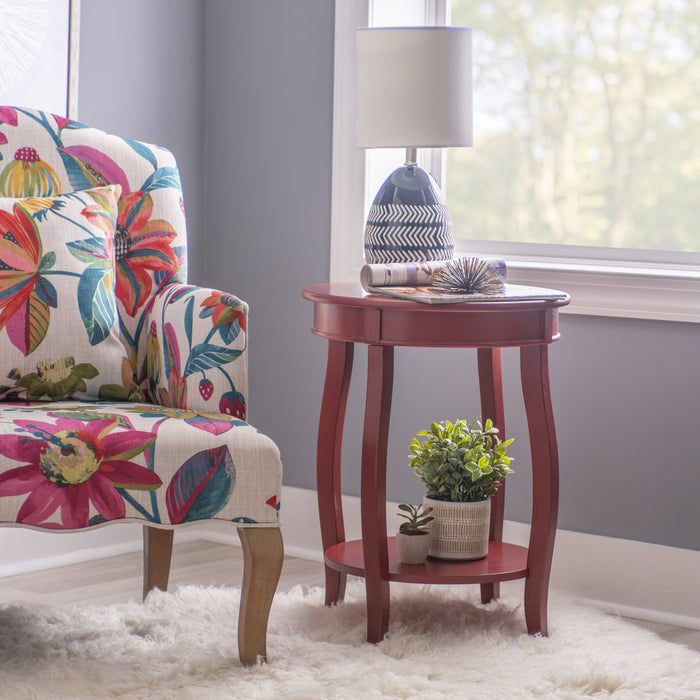 Rainbow Chairside Table - Red