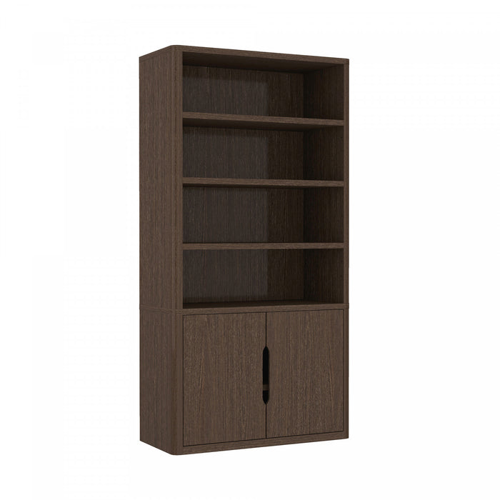 Rivington Modern 40\" Bookcase Cabinet in Walnut