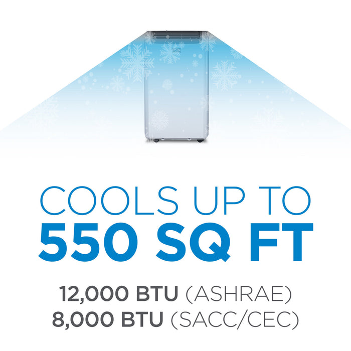 Black+Decker 12,000 BTU 4-in-1 Portable Air Conditioner - BPP08HWTB