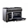 Forno Capriasca 48" Black Gas Range 6.58 cu.ft -FFSGS6460-48BLK | Cuisiniere a gaz noire Capriasca 48 pouces, 6,58 pi³ – FFSGS6460-48BLK