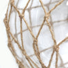 Marelle Netted Burlap & Glass Table Lamp, Clear, 14.75"H | Marelle Lampe de table en verre avec filet en toile de jute, Transparent, 14,75 po H