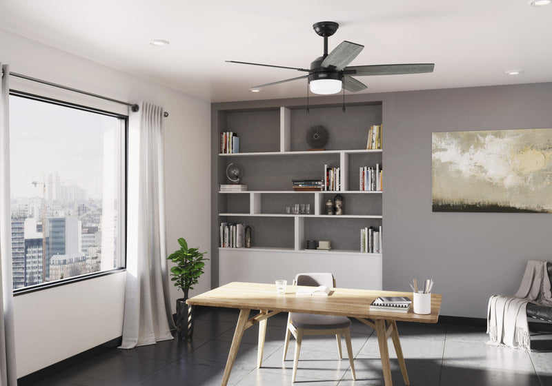 Anisten Ceiling Fan with Light Fixture - Black