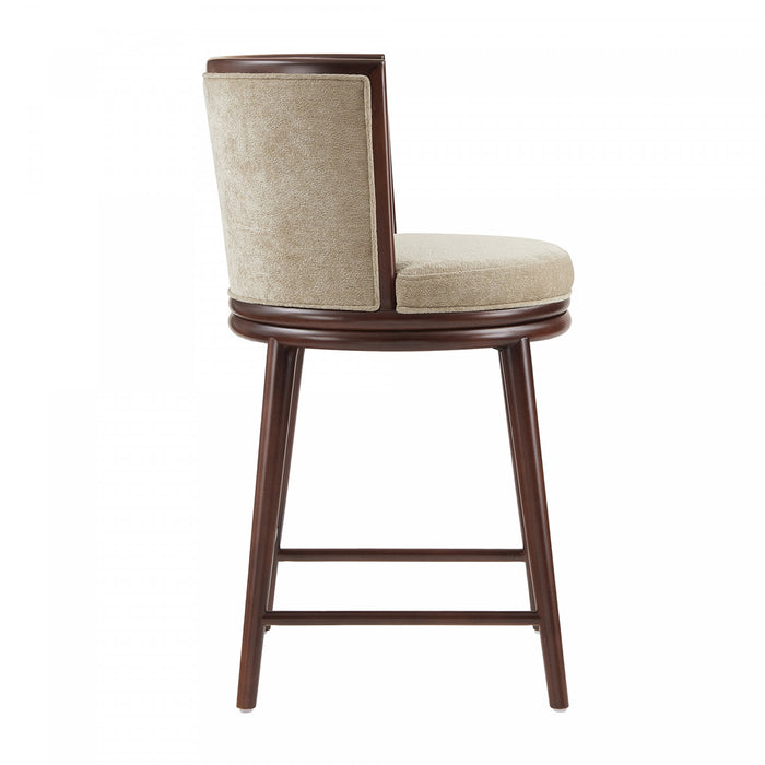Evalyn Modern Wood Upholstered Counter Stool in Natural - Set of 3