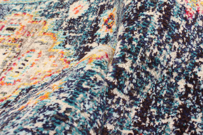 Lotus Navy Rug 2'8\" x 8'2\"