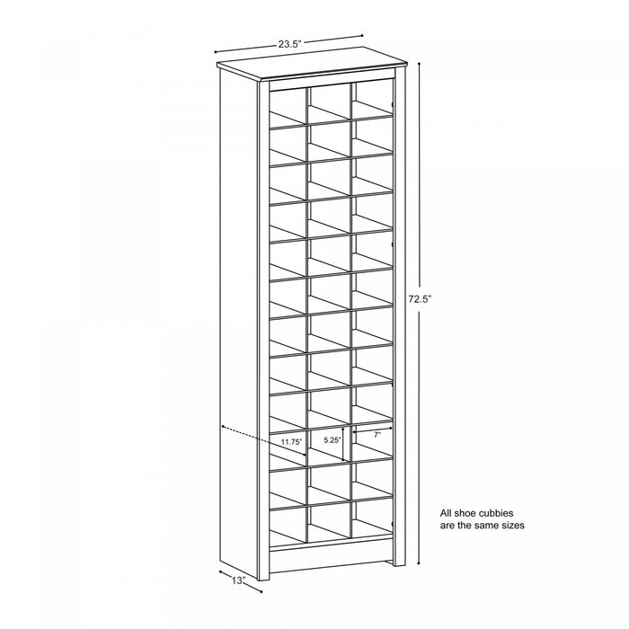 Thirty-Six Pair Shoe Storage Rack - Espresso