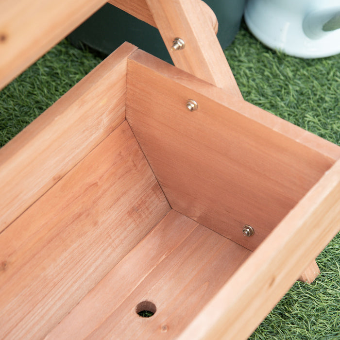 Outsunny 3 Tier Raised Garden Bed Vertical Wooden Elevated Planter Box Kit For Flowers, Vegetables, Herbs, 26\" X 30\" X 30\", Brown