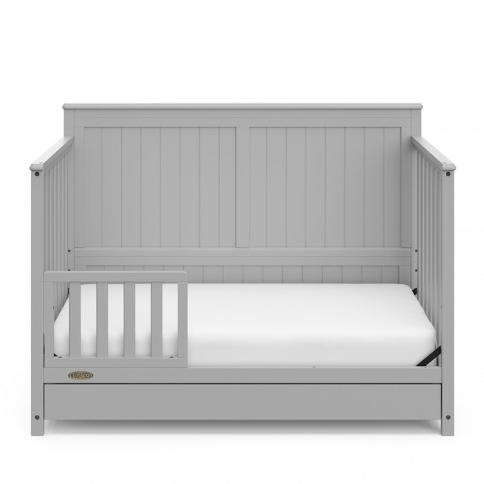 Graco Hadley 5-in-1 Convertible Crib with Drawer - Pebble Gray