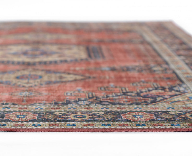 Tracy Traditional 6'0\" x 9'0\" Area Rug in Orange Indoor Area Rug