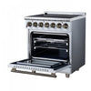 Forno Massimo 30 Inch Freestanding Electric Range, 5 radiant burners, 4.32 cu.ft., White -FFSEL6020-30WHT | Cuisiniere electrique Massimo de 30 po, 5 foyers radiants, 4,32 pi³, blanc - FFSEL6020-30WHT