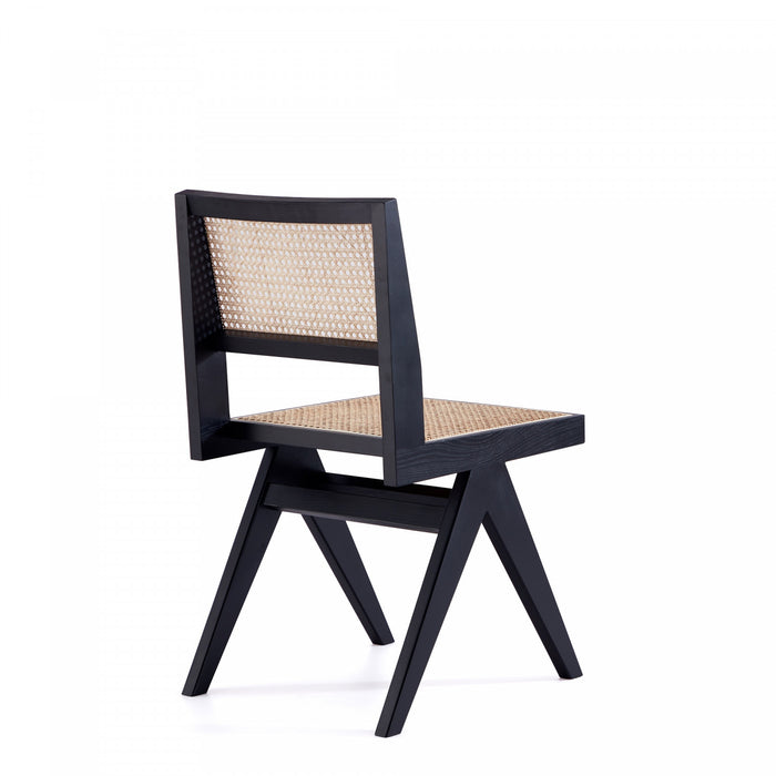 Hamlet Industry Chic Wood Dining Chair in Black and Natural - Set of 4