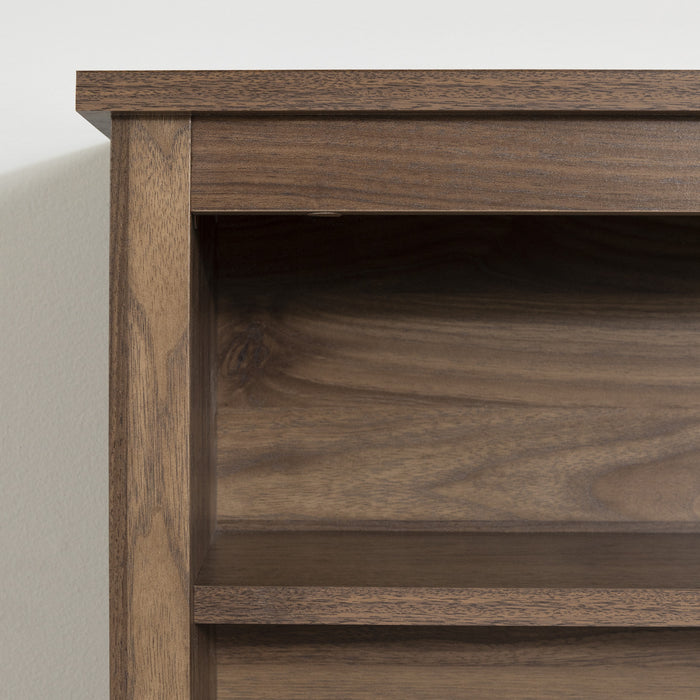 Yodi Bookcase Headboard - Natural Walnut