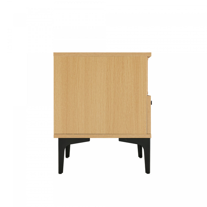 Amara Modern 20\" Nightstand in Light Oak (1-Drawer) - Set of 2