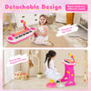Costway 31 Key Kids Piano Keyboard Toy Toddler Musical Instrument w/ Microphone Pink