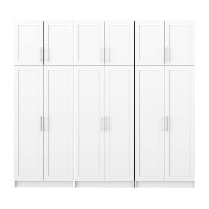Elite Plus 3-shelf 6-piece Garage Storage Cabinet Set - White