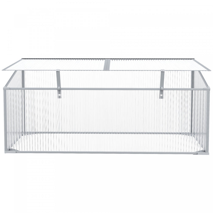 Outsunny 39''x23.5''x17.25'' Outdoor & Indoor Greenhouse For Plants Larger Room With Adjustable Sunshine Board, Cold Frame