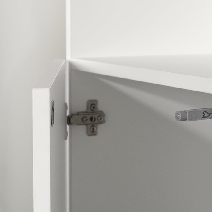 Liora 5-shelf Narrow Bookcase - Pure White 