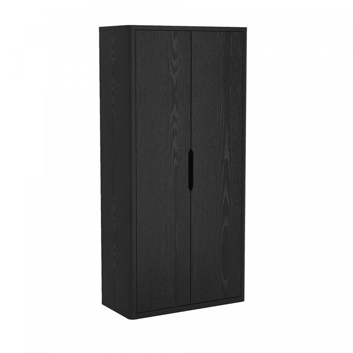 Rivington Modern 38\" Bookcase Cabinet in Black - Set of 3