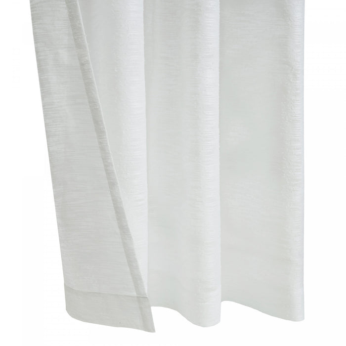 Habitat Boucle White Sheer Grommet Curtain Panel - 52 x 84