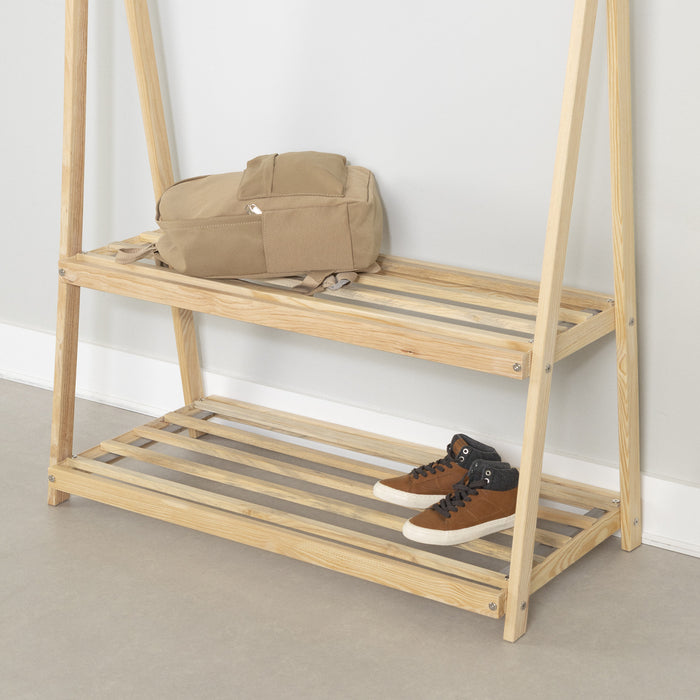 Sweedi Kids Wooden Clothes Rack - Natural