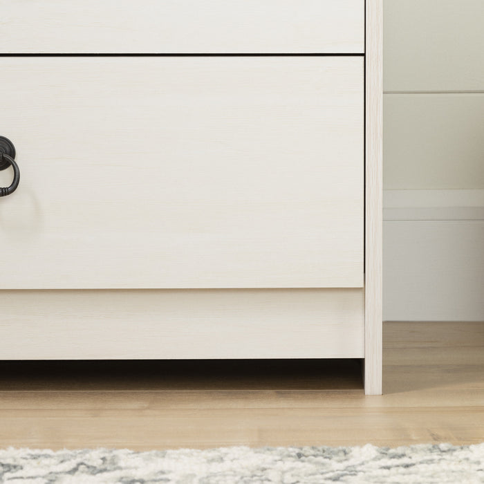 Plenny 6-Drawer Dresser White Wash and Weathered Oak - South Shore