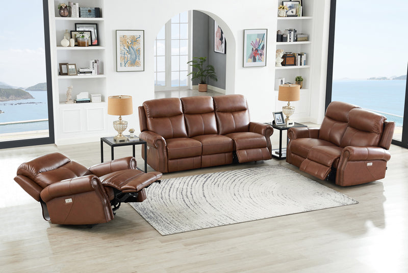 Hydeline Royce Power Reclining Loveseat - Brown