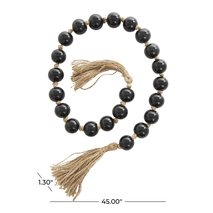 Glass 45\" L Beaded Garland - Dark Brown