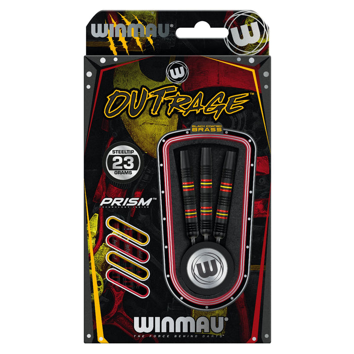 Winmau® Outrage Black Brass 23 G Darts