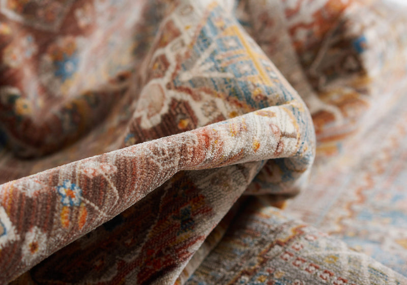 Dulce Traditional 5'0\" x Area Rug in Multi Indoor Area Rug