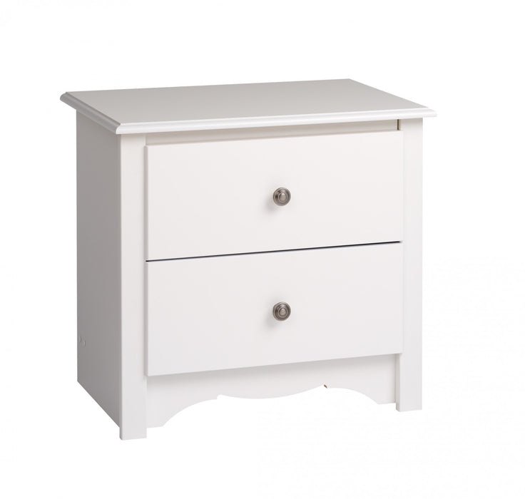 Monterey 2-Drawer Nightstand - White