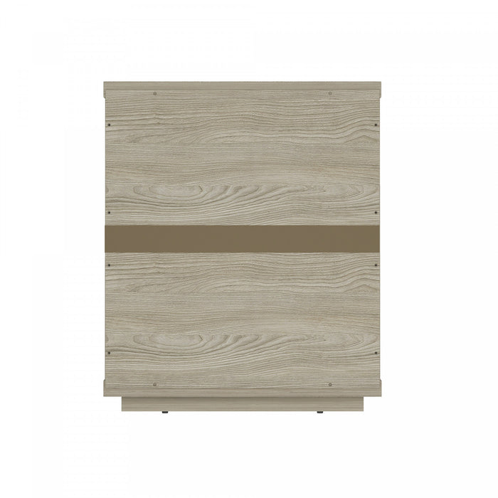 Evelyn Modern 20\" Nightstand in Natural (3-Drawer)