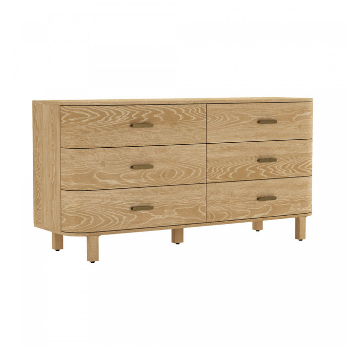 Arvon Modern 71\" TV Stand With Metal Legs in Black and Natural