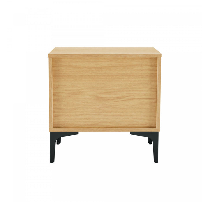 Amara Modern 20\" Nightstand in Light Oak (1-Drawer) - Set of 2