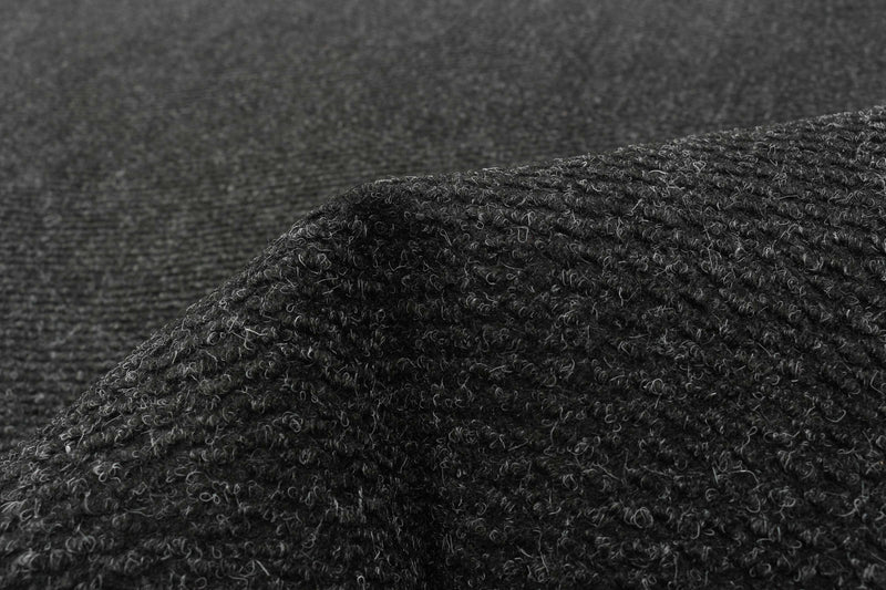 Modern 1'8\" x 2'7\" Hobnail indoor/outdoor Rug mat in Black Outdoor Area Rug