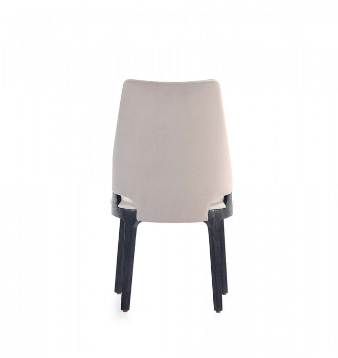 Kara Modern Wood Upholstered Dining Chair in Light Gray - Set of 4