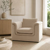 Haven Contemporary Modern Upholstered Accent Chair in Wheat | Fauteuil d’appoint contemporain et moderne Haven, rembourre, coloris ble