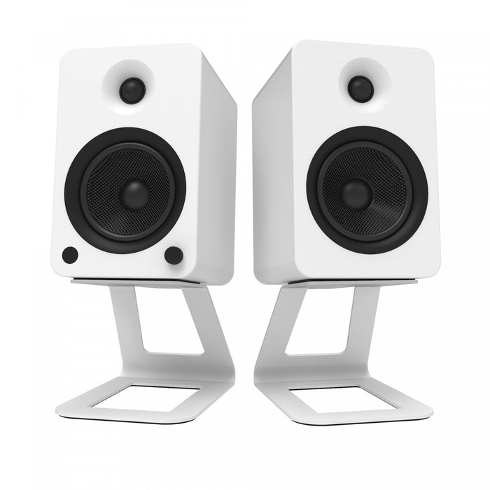 Kanto SE6 Elevated Desktop Speaker Stands for Large Speakers - Pair, White