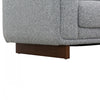 Caden 43 in. Fabric Accent Chair with Block Arms and Wood Legs - Grey | Caden 43 po. Fauteuil d'appoint en tissu avec accoudoirs blocs et pieds en bois - Gris