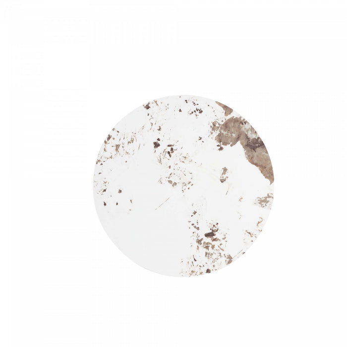 Monica Modern Glam Sintered Stone Top Coffee Table in Bronze