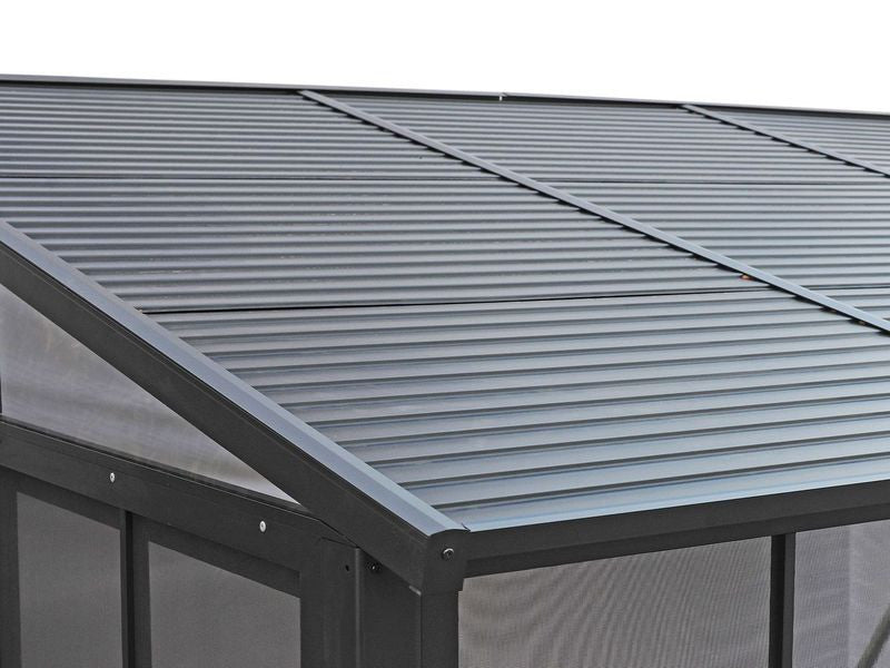 Florence - Wall Mounted Solarium 8x16 Metal Roof In Black