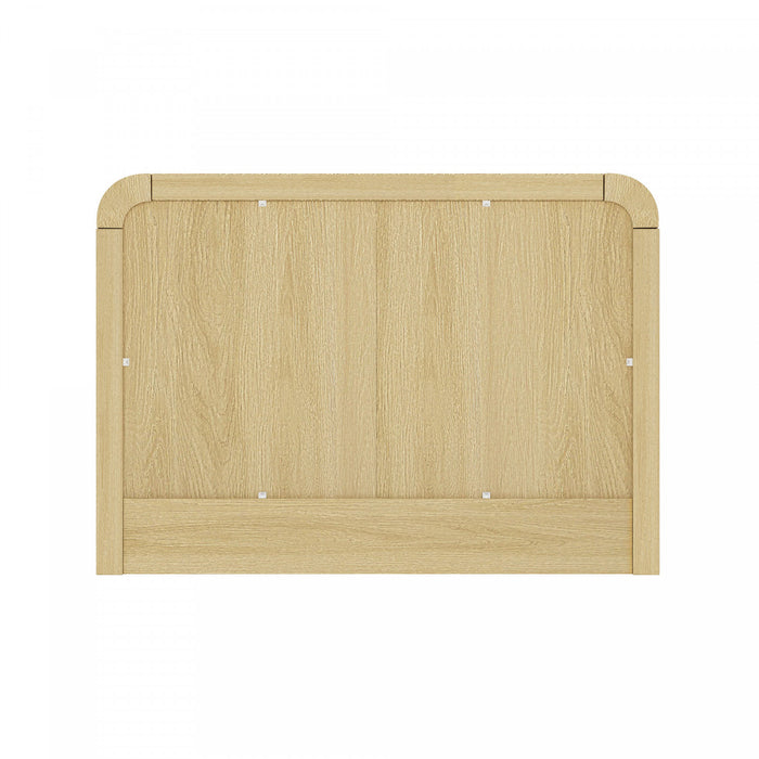 Grace Modern 28\" Nightstand in Natural Oak and Gold (2-Drawer) - Set of 2