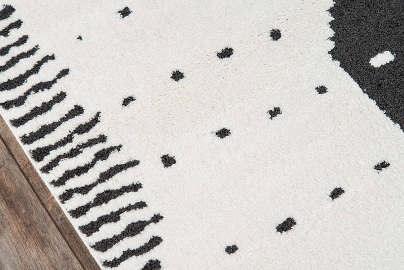 Lyra Contemporary 9'10\" x 12'10\" Area Rug in Ivory Indoor Area Rug