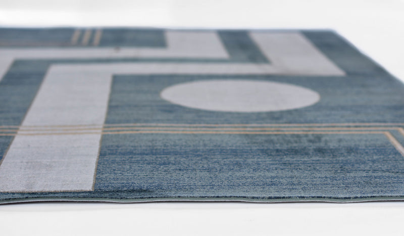 Erisa Contemporary 8'11\" x 12'6\" Area Rug in Blue Indoor Area Rug