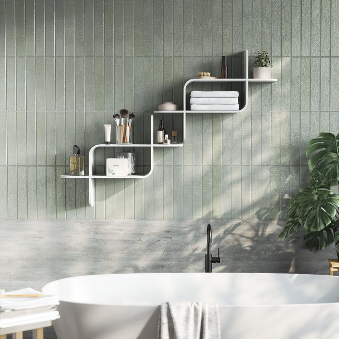 Umbra Modern Wood Montage Wall Shelf - White