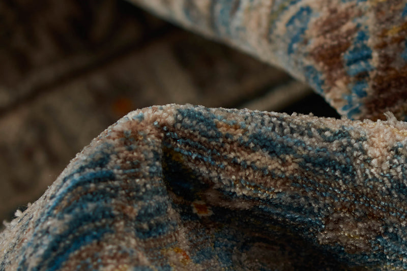 Gianna Traditional 9'0\" x 12'0\" Area Rug in Blue Indoor Area Rug