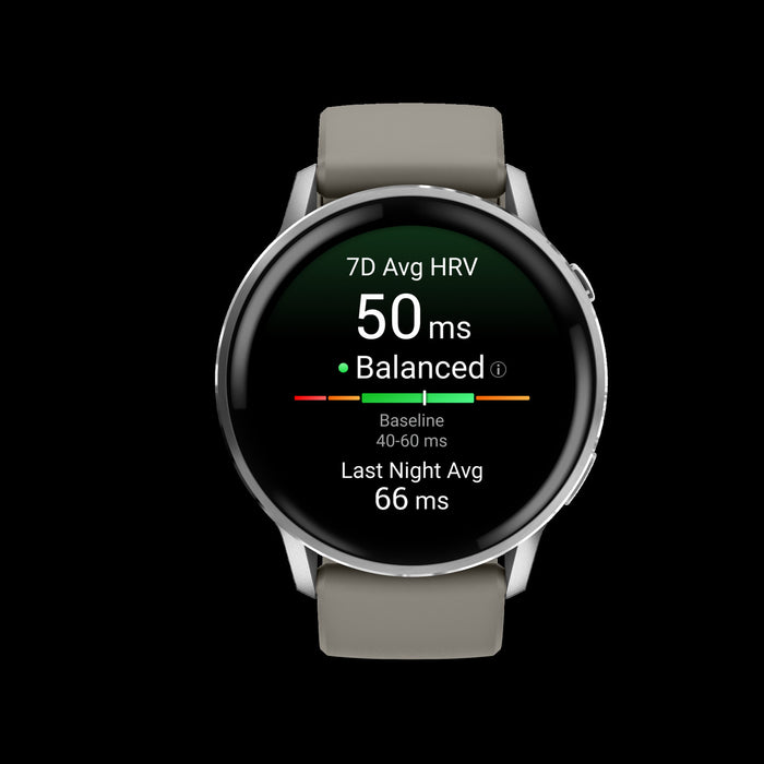 Garmin Venu 4 45mm Silver Gray Long Battery Smartwatch - Recovery Wearable, Health Status Beta, Spoken Watch Face, Color Shift, Night Vision