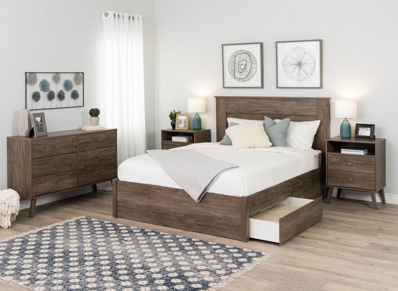 Milo 2-Drawer Tall Nightstand - Drifted Grey