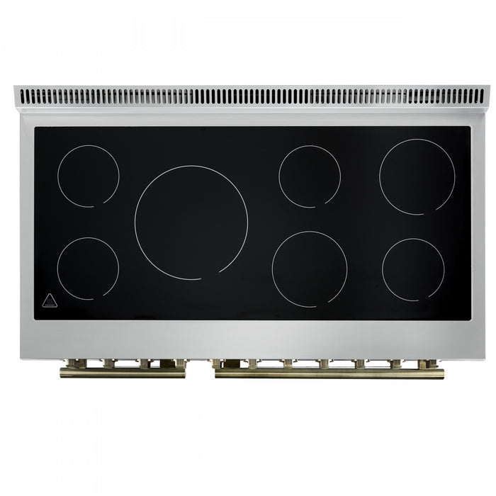 Forno Paolo 48 Inch Freestanding Electric Range in Black, 6.7 cu.ft - FFSEL6011-48BLK