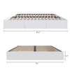 3-Drawer Storage Bed Frame, King|White King Bed | Lit King tiroirs, Blanc