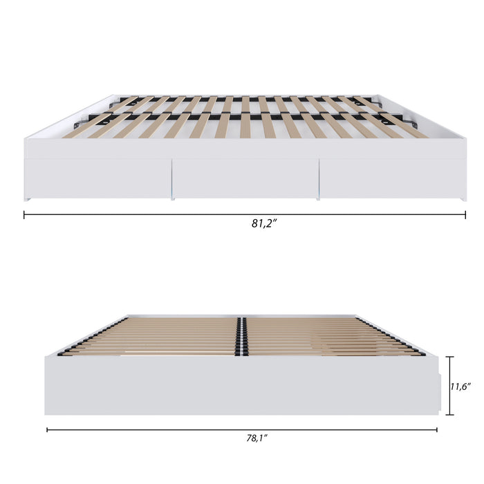 3-Drawer Storage Bed Frame, King