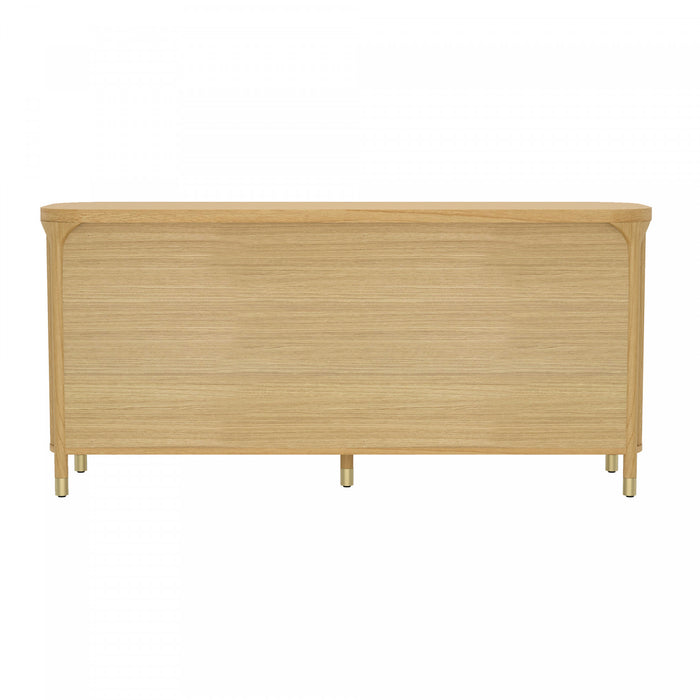 Park Contemporary 68\" Dresser in Natural (6-Drawer)